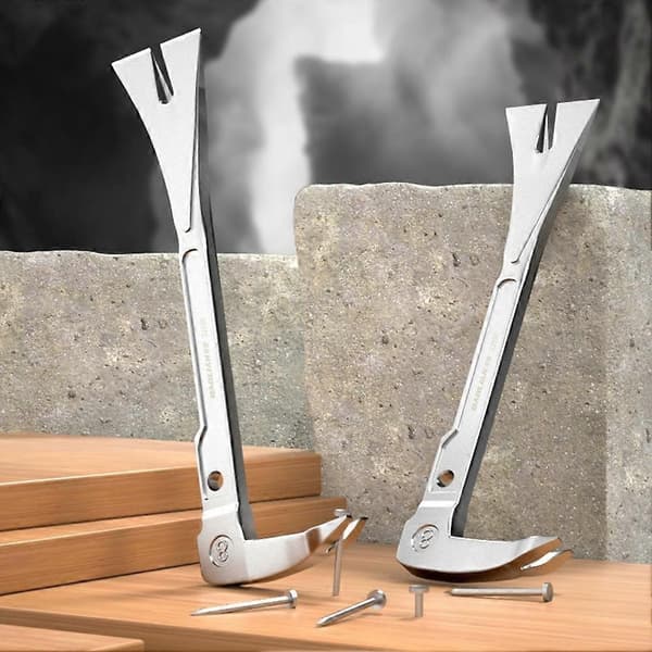 BAOLIAN 8/10/12 inch Electroplated Stainless Steel Widened Flat Chisel Puller Multifunction Tool 8 Inches 8 Inches