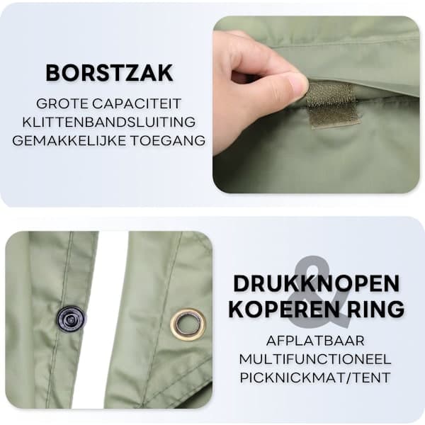 Rain Poncho with Storage Bag - Waterproof Rain Poncho - Quick-Drying Cycling Rain Poncho - Windproof - Unisex - One Size Fits All - Green