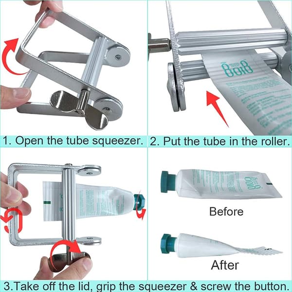 Tubsqueeze - Effektiv og holdbar - Spar penger og reduser avfall - Ergonomisk design - Miljøvennlig - Enkel å bruke - Rustfritt stål
