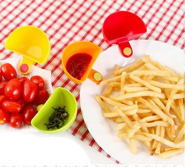 8 stk Dip Clips Dipp Tomatsaus Salt Eddik Sukker Smak Krydder Dippbeholder