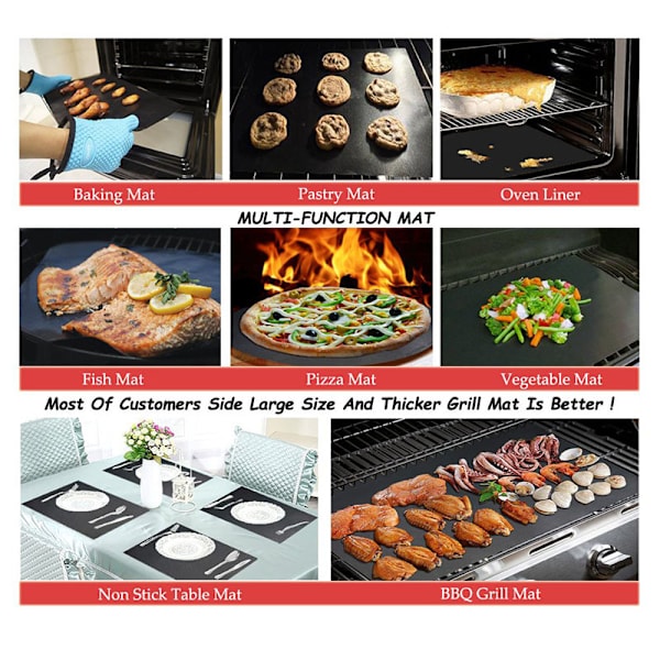3-pack Heavy Duty Oven Liner and Protector Mats -FX-