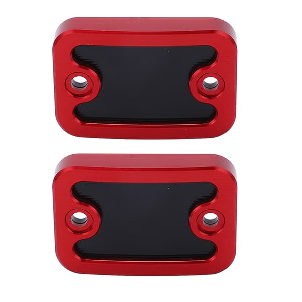 2pcs Front Brake Fluid Reservoir Cap Left Right Billet Aluminum Replacement for NMAX155 NMAX125 2015-2020 Red