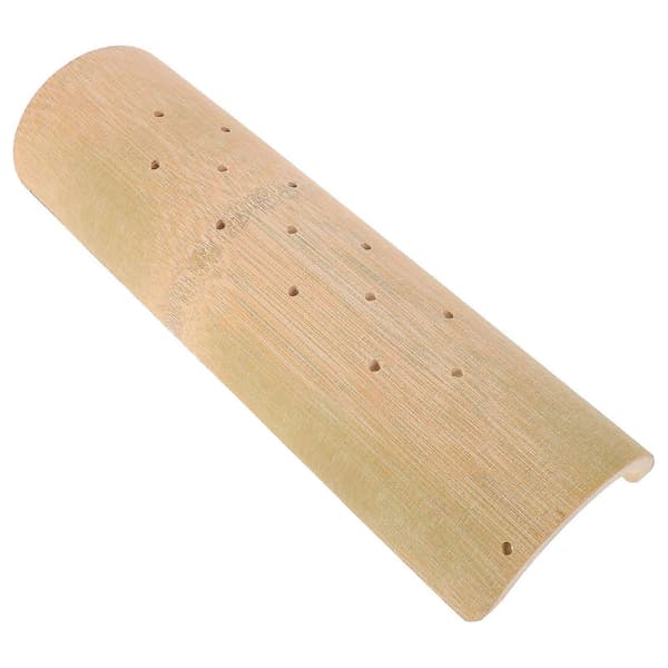 Handgjord beige nackkudde i bambu för spa, andningsbart nackstöd
