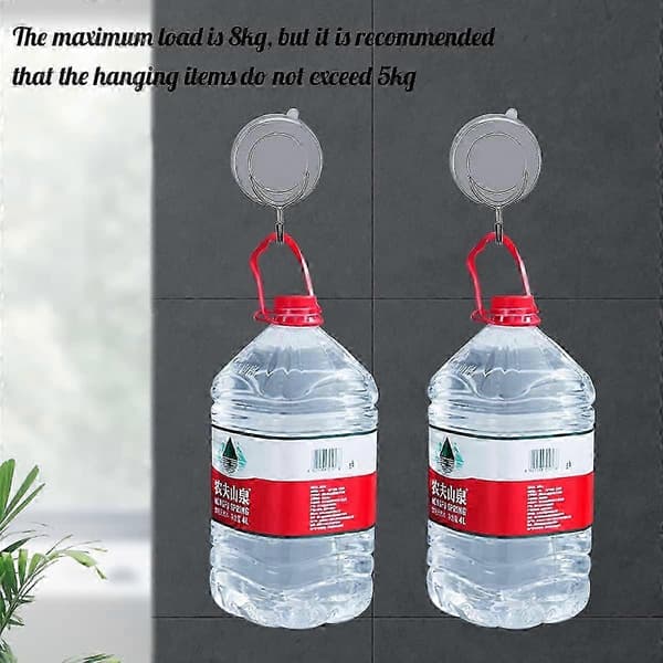 Removable Suction Cup Hooks, Heavy Duty, Wall Hooks for Kitchen, Back of Door, Window, Suction Cup Shower Hooks for Bathroom, Hanging Robe