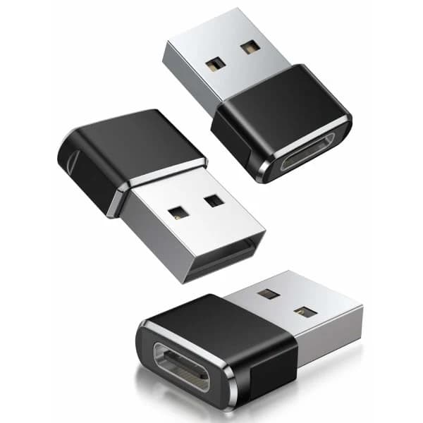 USB till USB C-adapter 3-pack, Typ C Hona till USB Hane Laddningskabel Konverterare
