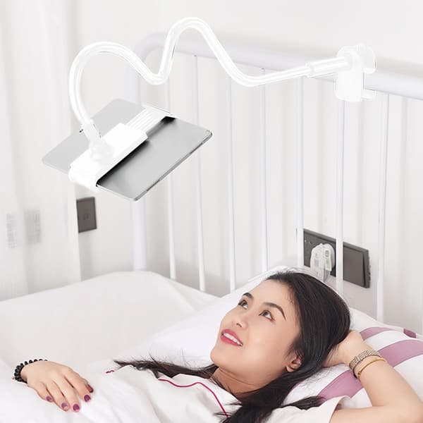 Desktop Mobile Phone Holder - 360-Degree Rotating Cell Phone Bed Clip | Suitable for Tablets Under 10.5 Inches.
