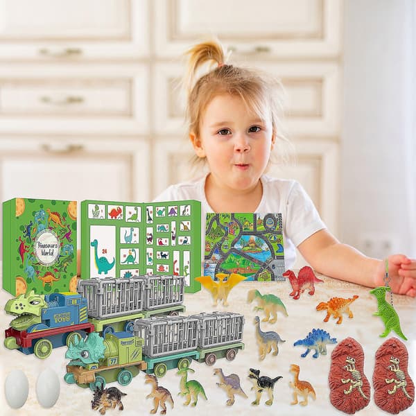 2025 Dinosaur Book Surprise Box, Christmas Countdown Calendar Surprise Box, Christmas Gift