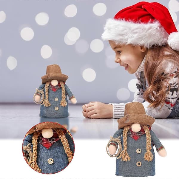 Juldekorationer Ansiktslös Dockfigur Barn Docka