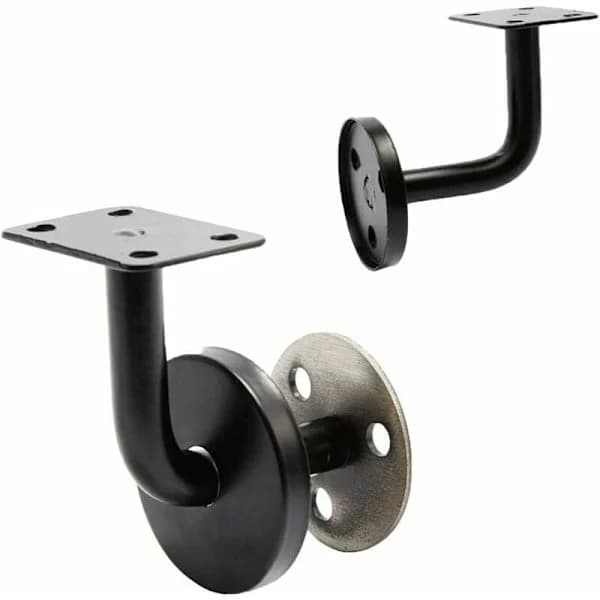 4-pack rostfria handledarfästen för väggmontering av trappräcken, räckenfästen, trappräcke, väggfästen (platt plåt 60x60mm)