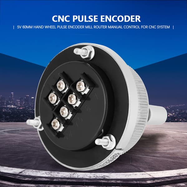 5V 60MM Håndhjul Pulsencoder Fræser Manuel Kontrol Til CNC-system (Hvid)