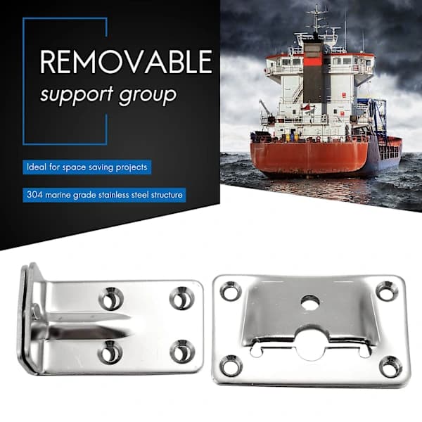 2 Set Marine Grade Stainless Steel Table Mount Set Removable Multiple Uses For Home Boat Marine