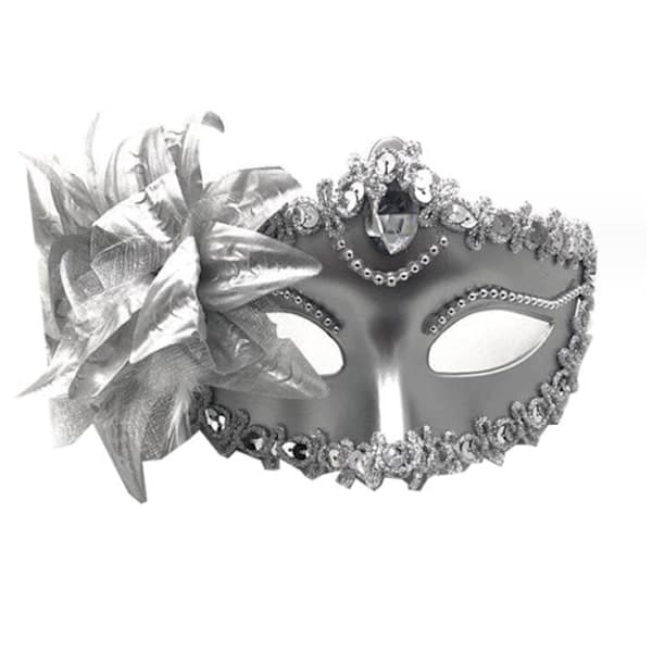 Maskeradekostumer Halloweenfestmasker Sølv Sølv Silver