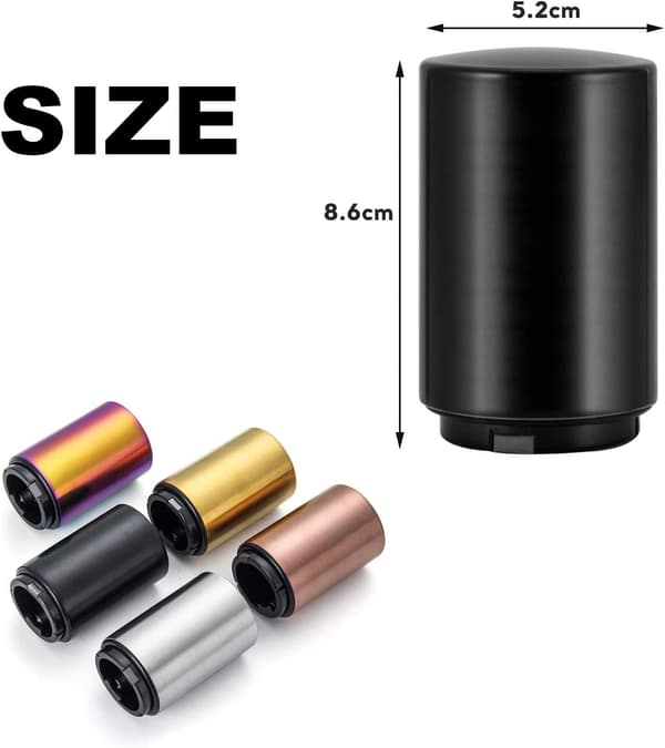 Flaskeåbner med trykfunktion, magnetisk flaskeåbner, ølflaskeåbner til mænd, automatisk flaskeåbner med magnet, køkkengadgets (sort)