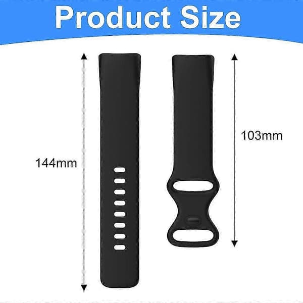 Fitbit Charge 6 and Fitbit Charge 5 Silicone Replacement Strap, Soft Sport Strap