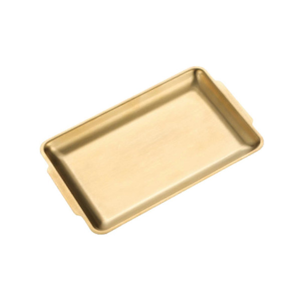 Bageplade Sikker Multifunktionel 304 Rustfrit Stål Varmebestandig Solid Rustfri Bageplade til Køkken Gylden M Golden M
