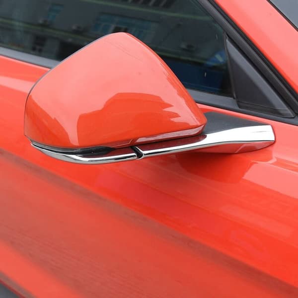 Side Mirror Base Cover Trim Glossy Silver Exterior Molding for 2015+ Car Styling