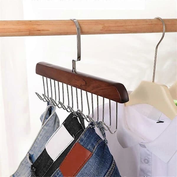 Anti Multi Hook Hanger, New Multifunctional Non-Storage Hanger, 360 Degree Swivel Belt Holder with 8 Hooks B