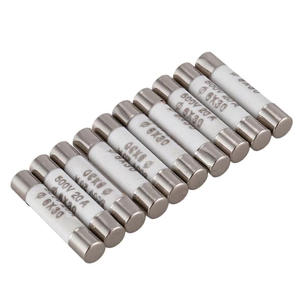 10 Stykker 6mmx30mm 20a Hurtigsikring Keramisk Sikring 500v