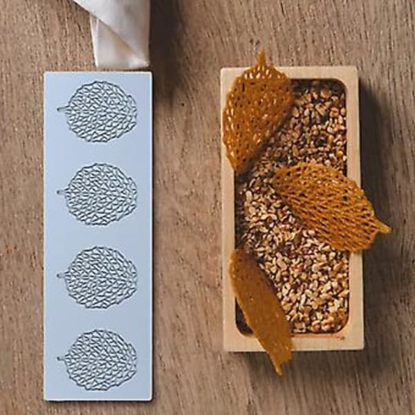 3D Blad Koral Mønster Bageform Nem Afstøbning Chokolade Tynd Kage Dessert Silikone Bageform Prægningsmåtte [JKW] (A)