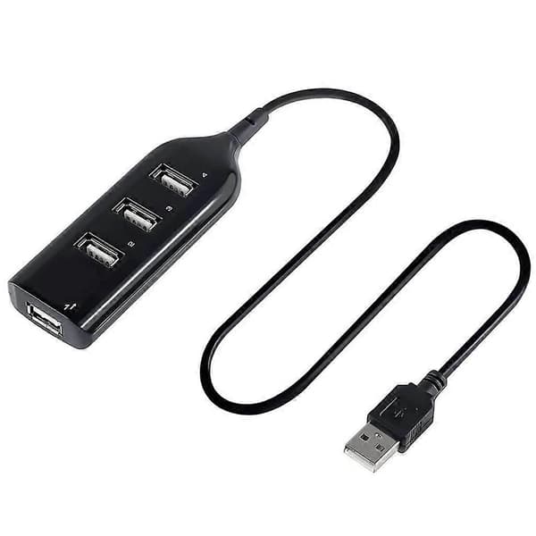 4-ports USB 2.0 høyhastighetshub, Multi USB-portforlenger for Windows PC