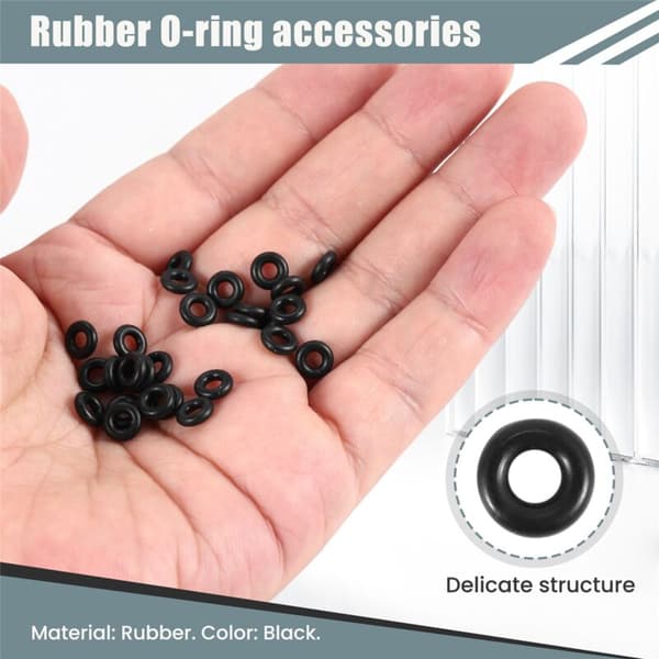 30 stk. 2,5 mm x 6,5 mm x 2 mm gummiringe til Wacky Worm fiskeri