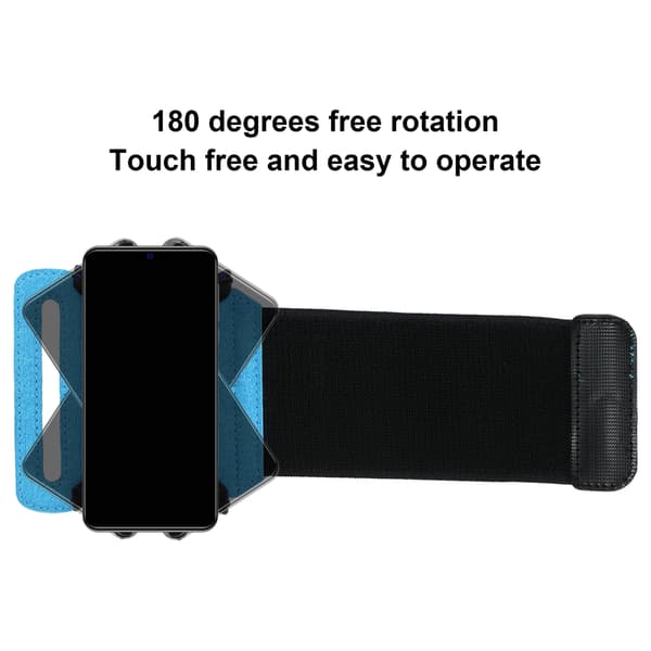 Telefonarmbåndsholder 360 graders roterbart armbåndsfutteral for iPhone 13 Pro Max for løping Sport Blå S