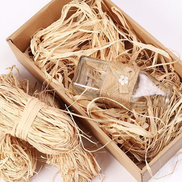 6 stk. Naturlig Raffia til Blomsterbuketter, Dekorative Håndværk