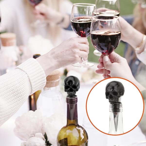 Halloween Creative Skull Wine Stopper Red Wine Preservation Stopper for Party Banquet