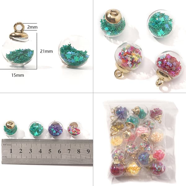 10 pcs DIY Christmas Tree Ornaments Star Sequin Home Decor DXGHC