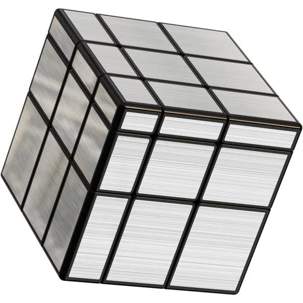 Mirror Cube 3x3x3 Speed Cube - Silver Magic Cube Pussel Leksaker Kubspel för Barn & Vuxna