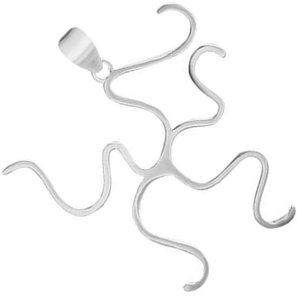 5-klo hänge, stift hänge, sterling silver, 5-klo