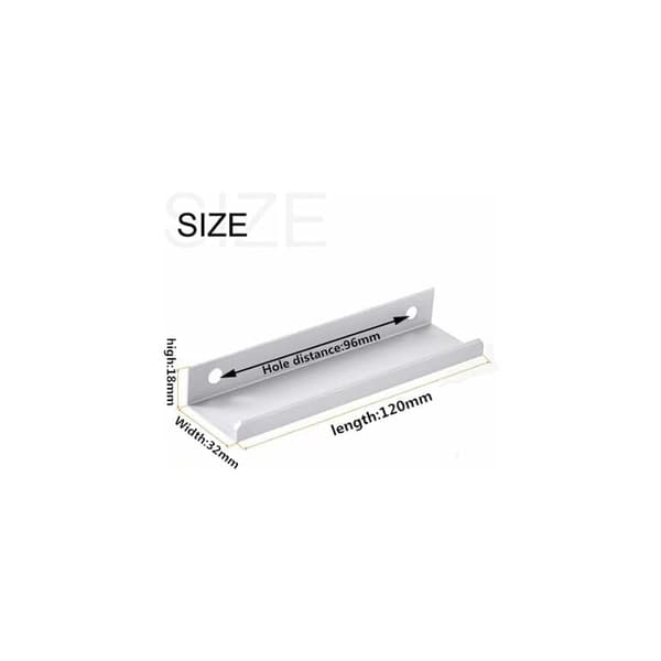 Køkkengreb, 10-pak børstet sølv aluminiumslegering 96mm
