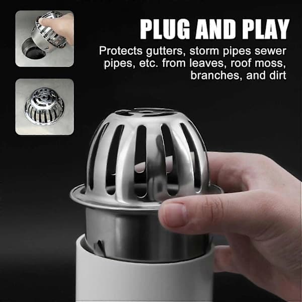 [EN] 2-pack Downpipe Strainers, Gutter Guards, Leaf Catchers, Downpipe Protectors to Keep Drains Clear