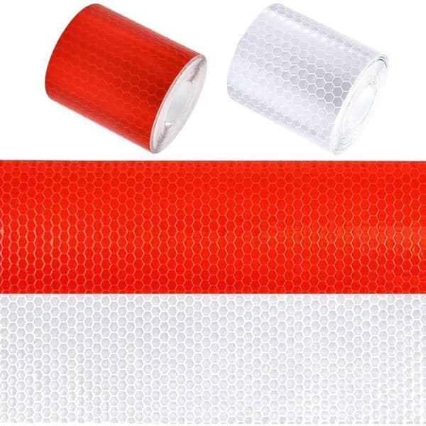Reflekterande tejp - YYV - 2-pack - 5 cm x 3 m - Vattentät - Vit och röd självhäftande
