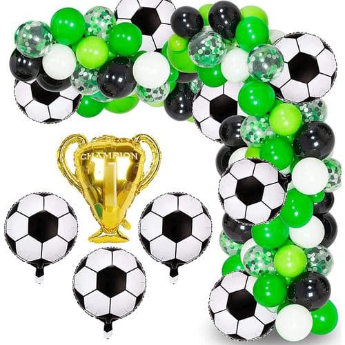 111 dele fodbold børnefødselsdag fodbolddekorationer ballon