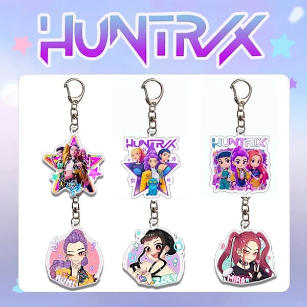 K-POP Cartoon Character Acrylic Keychain Bag Pendant Accessory (6 PCS)