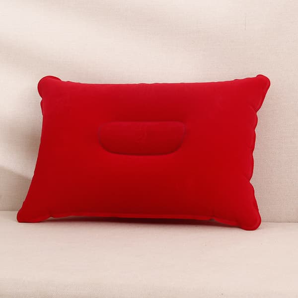 2 x rød oppustelig pude camping rejse blød oppustelig 22*34cm KLB