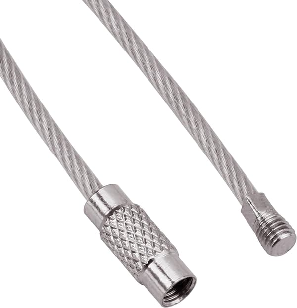 Nyckelringar, 6-pack 6,3 tum 2 mm rostfritt stål trådringar kabel L