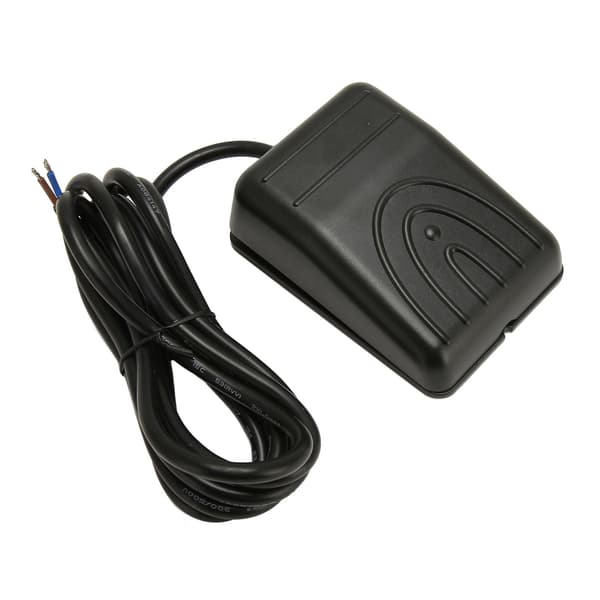 Foot Pedal Switch 16A 250V AC High Power Self-Resetting Waterproof Single Foot Pedal Control Switch with 2 Meter Cable FS211W2S, 2-Wire Core