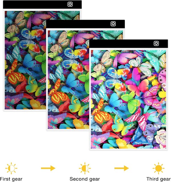 A4 LED Light Pad Drawing Board with USB Power Cable and 4 Fastening Clips, Diamond Art Light Board