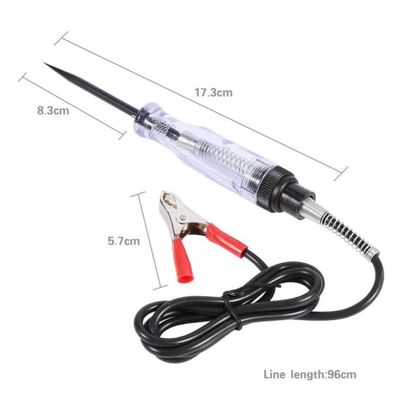 6-24V DC Car Circuit Test Pen with Indicator Light and 95cm Cable for Personal or Commercial Use