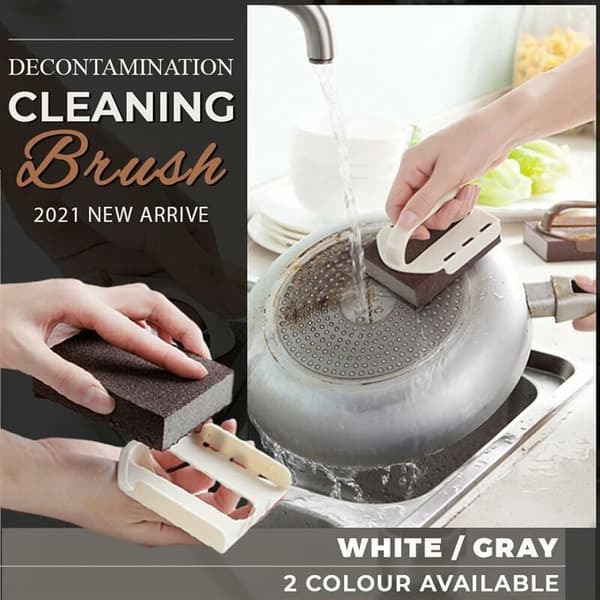 Powerful Decontamination Brush Kitchen Descaling Scrub Pot Rust Remover Sponge Brush Kitchen Utensil Brush Kitchen Bathroom Cleaning Tool