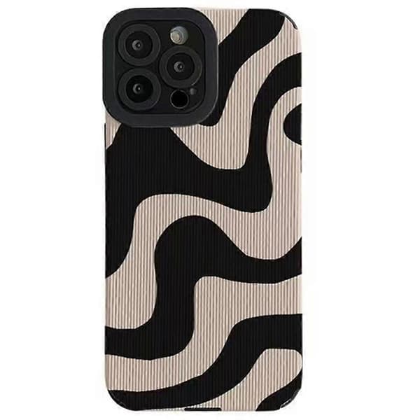 Kompatibelt med iPhone 16 Pro Max Deksel Zebra Stripe PU Lær+TPU Støtsikkert Mobilskall-lingling}