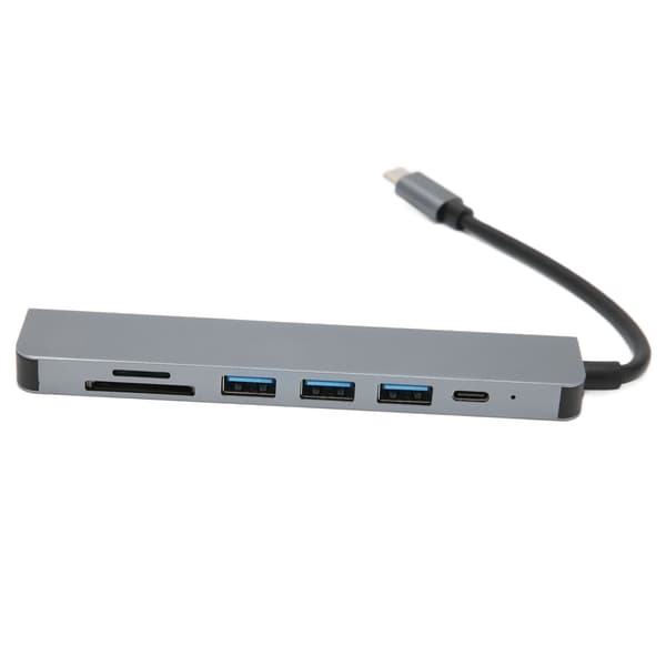 USB C Hub 7 in 1 4K HDTV Multifunctional 100W PD Fast Charging Secure Portable USB Splitter for MacBook Pro