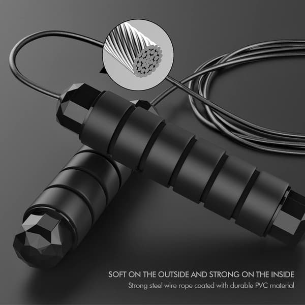 Jump Rope, Fast Jump Rope Cable, with Ball Bearings, su