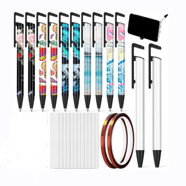 10 Pcs Sublimation Pens with Coating, Smooth Writing, Multifunctional Blank Heat Transfer Pens for Home and Office