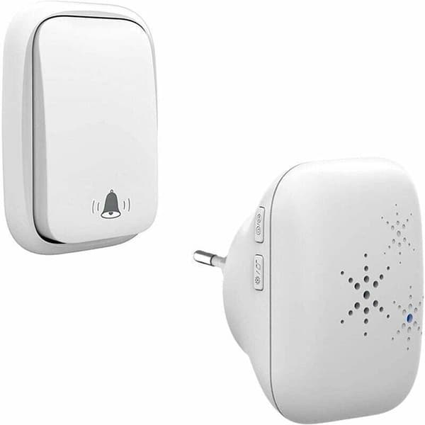 Wireless Waterproof Doorbell, IP65, White, Weatherproof for Rain and Snow
