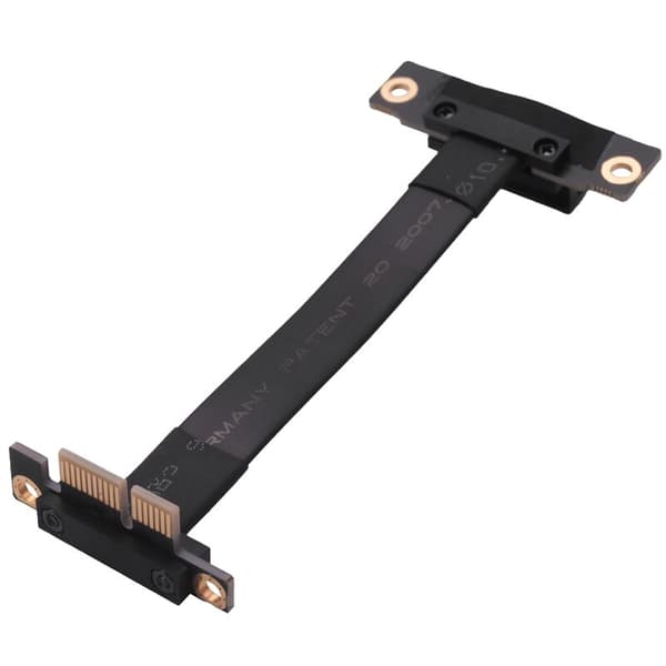Dobbel PCIE X1 forlengelseskabel 90 graders rett vinkel PCIe 3.0 X1 til