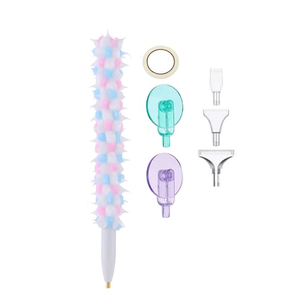 5D Diamantmaling lim diamantpenn broderi DIY kunstverktøysett tilbehør, rosa