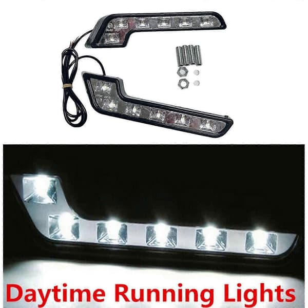 2X 12V Super Sterk DRL LED Kjørelys for Biler Auto Vanntett LED Kjørelys Tåkelys